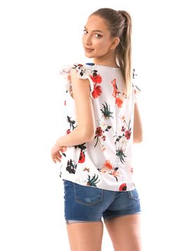 Bluza Dama FlorsFlowers Alb