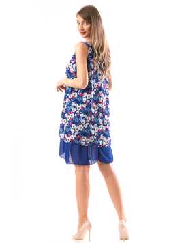 Rochie Dama RowyFLowers12 Albastru