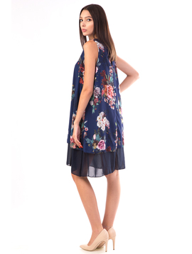 Rochie Dama RowyFLowersBrew10 Bleumarin