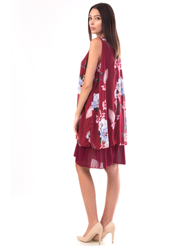Rochie Dama RowyFLowersBrew10 Grena