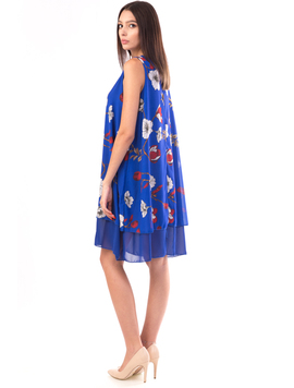 Rochie Dama RowyFLowersBrew14 Albastru