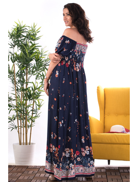 Rochie Dama Justinna Bleumarin si Maro