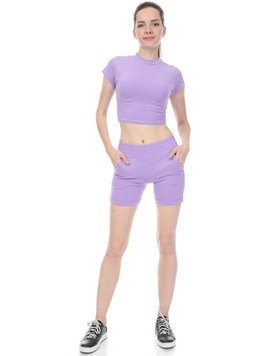 Compleu Dama Tricou Si Pantalon Scurt Nanny Lila