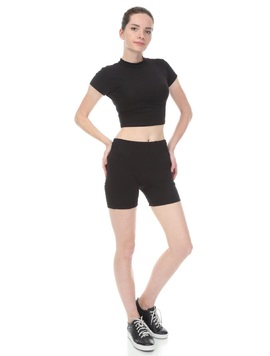 Compleu Dama Tricou Si Pantalon Scurt Nanny Negru