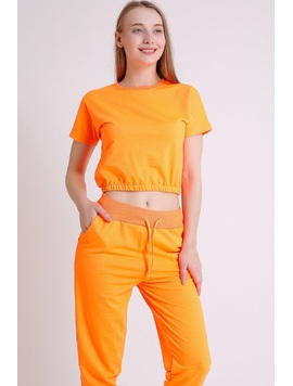Compleu Dama Pantalon Kung Cu Tricou Argyst Portocaliu