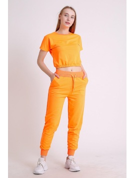 Compleu Dama Pantalon Kung Cu Tricou Argyst Portocaliu