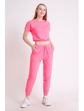 Compleu Dama Pantalon Kung Cu Tricou Argyst Roz