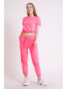 Compleu Dama Pantalon Kung Cu Tricou Argyst Roz
