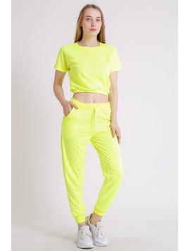 Compleu Dama Pantalon Kung Cu Tricou Argyst Galben