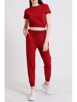 Compleu Dama Pantalon Kung Cu Tricou Argyst Grena