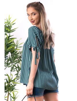 Bluza Dama VertLine Turcoaz