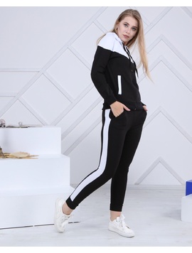 Trening Dama Bumbac Arabella Alb si Negru