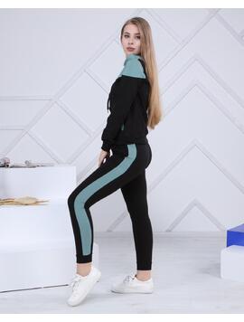 Trening Dama Bumbac Arabella Vernil si Negru