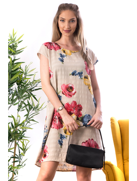 Rochie Dama Bumbac Katerina Bej
