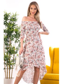 Rochie Dama Voal BrownFlower Crem