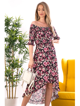 Rochie Dama Voal BrownFlower Negru