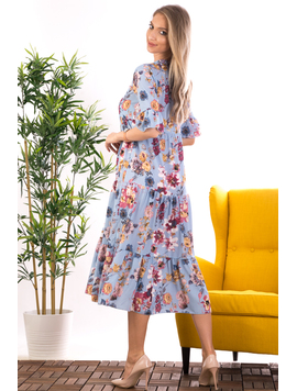 Rochie Dama MalyFlower Bleu