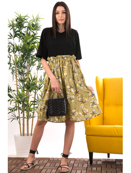 Rochie Dama Bumbac FloraOne Kaki