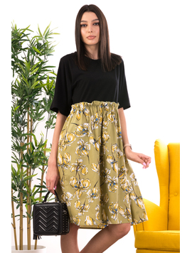 Rochie Dama Bumbac FloraOne Kaki