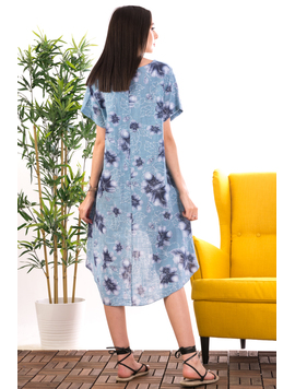 Rochie Dama Bumbac FlowerOnYou Bleumarin