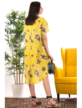 Rochie Dama Bumbac FlowerOnYou Galben