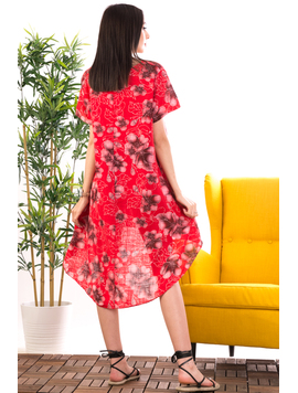 Rochie Dama Bumbac FlowerOnYou Rosu