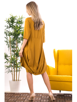 Rochie Dama Bumbac Kasia Mustar