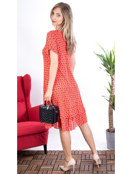 Rochie Dama Bumbac KastelinnyDots Caramiziu