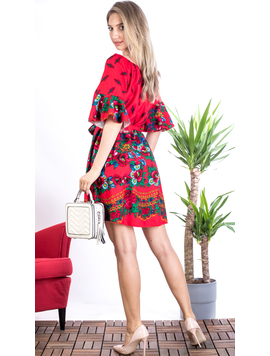 Rochie Dama TraditionalCord Rosu