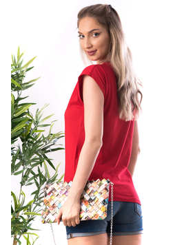 Tricou Dama Bumbac ImQueen Rosu