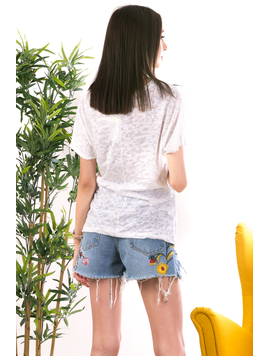 Tricou Dama WhitePrint Alb