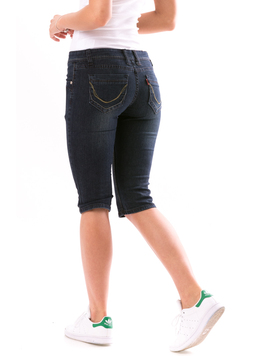 Jeans Trei Sferturi Dama HelloSunday Bleumarin