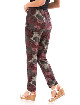 Pantaloni Dama EuroGirl Bordo Alb si Negru
