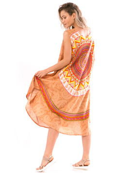 Rochie Dama IndianStyle Maro Galben Mov si Rosu