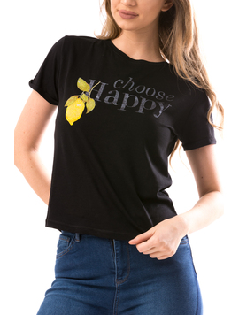 Tricou Dama ChoseHappy Negru