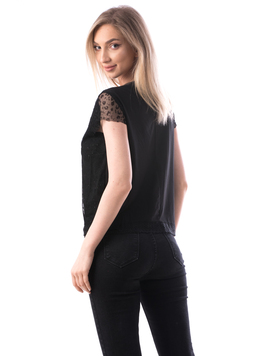 Bluza Dama Cu Dantela Goldy Negru