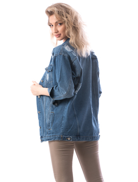 Geaca Dama Denim Listy Bleumarin