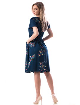 Rochie Dama Cu Cordon Vesky A Bleumarin