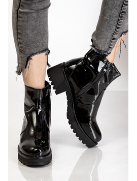 Botine Dama Tommy Negru