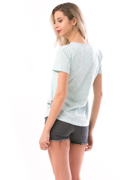 Tricou Dama RusticCircle Vernil si Negru