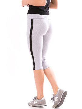 Pantaloni Trei Sferturi Dama SummerLimits Gri si Negru