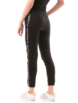 Pantalon Dama Cu Vipusca StreetWinner Negru si Argintiu