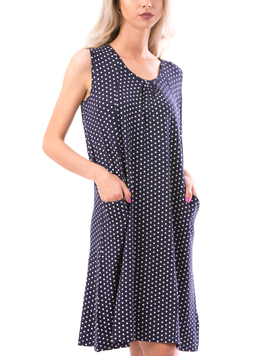 Rochie Dama HappyBag Bleumarin si Alb
