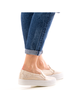Espadrile Dama GoldIn Alb
