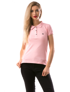 Tricou Dama CrownPolo Roz