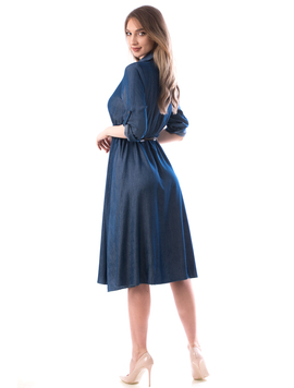 Rochie Dama Catifelata Frisy Bleumarin