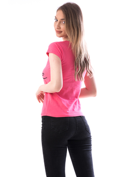 Tricou Dama Bumbac BabeOne Fucsia