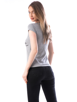 Tricou Dama Bumbac BabeOne Gri