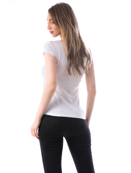 Tricou Dama Bumbac CattyFive Alb
