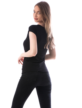 Tricou Dama Bumbac CattyFive Negru